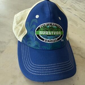 Survivor Logo Baseball Cap in Blue and White